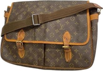 Louis Vuitton Pre-owned Cross Body Bags, female, Brown, Size: ONE SIZE Pre-owned Gibeciere GM Shoulder Bag