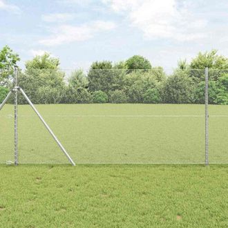 vidaXL Valla Hexagonal Plateado 1.4 X 25 M Acero Galvanizado Vidaxl