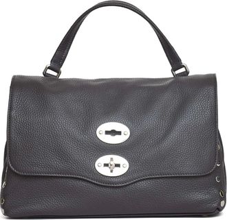 Zanellato Tassen, Dames, Grijs, ONE Size, Leer, Postina Daily S