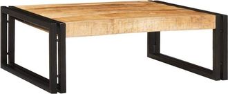 vidaXL Estante De Ba&ntilde;o 65 X 50 X 23 Cm Madera De Mango S&oacute;lida, Hierro Vidaxl