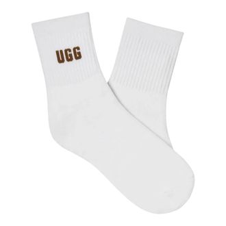 UGG Quinlin Logo Quarter 3-Pack - Dames - Ondergoed - Wit - Maat: ONE Size Katoen