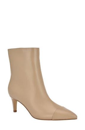 Calvin Klein Gentley Pointed Cap Toe Bootie in Natural at Nordstrom Rack, Size 8