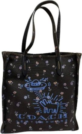 Coach Pre-owned Tote Bags, female, Black, Size: ONE SIZE Pre-owned Canvas Tote