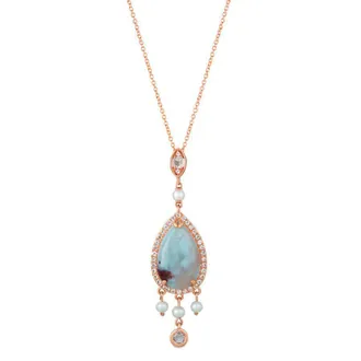 Le Vian Ladies Aquaprase Necklaces set in 14K Strawberry Gold SVHW 48