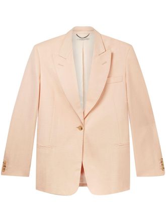 Stella McCartney Blazer met enkele rij knopen en puntige revers - Oranje