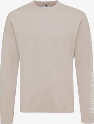Genti Monogram crewneck logo | beige