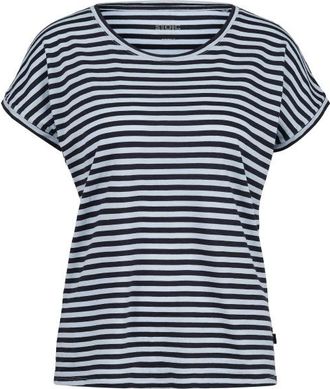 Stoic Merino155 LaholmSt. Loose Shirt Striped Merinoshirt f&uuml;r Damen | grau/blau