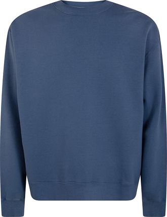 Golden Goose Boxi Sweatshirt Faded Cotton Fleece Logo Patch