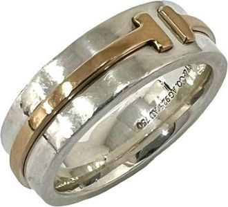 Tiffany & Co. Gold Silver Yellow Gold (18K) Silver 925 Band Ring (Pre-Owned)