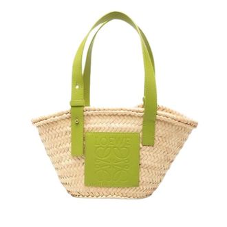 Loewe Pre-owned Raffia Tote Bag - Dames - Vintage Shopper - Groen - ONE Size - Leer - Vintage