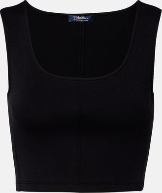 Max Mara Dire cotton-blend crop top