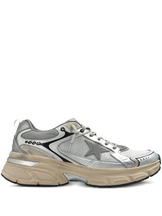 Golden Goose Lightstar Mesh And Nappa Upper Mesh Tongue And Heel Tpu Star