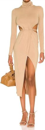 h:ours Cia Midi Dress In Camel