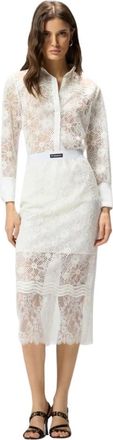 Pinko Harmonie Rok - Dames - Midirokken - Wit - L - Rokken