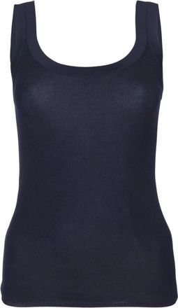 Elisabetta Franchi Top Tricot - Dames - Tops zonder mouwen - Blauw - L - Tops
