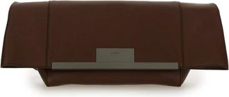 Max Mara Clutch Clasp Medium - Dames - Clutches - Bruin - ONE Size - Leer - Tassen
