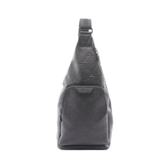 Louis Vuitton Pre-owned Duo Sling Bag Monogram Shadow Waist Bag - Heren - Pre-owned - Zwart - Maat: ONE Size Leer
