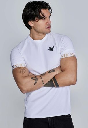 Siksilk T-Shirt SIKSILK Siksilk T-Shirt Tech T-Shirt, Herren, Gr. XL, weiss (wei&szlig;), Obermaterial: 95% Baumwolle CO. 5% Elasthan EL., Shirts T-Shirt