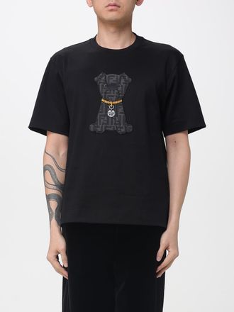 Fendi T-shirt con cagnolino FF Fendi in cotone