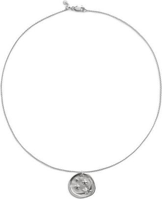 Monica Vinader Cosmic Ancient Coin Pendant Necklace in Sterling Silver at Nordstrom