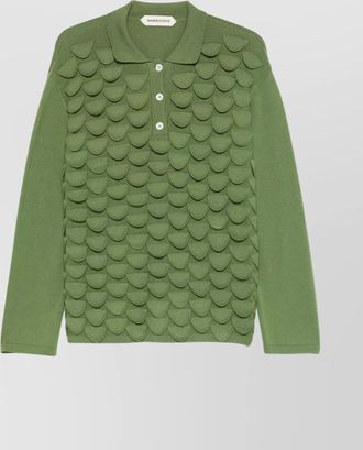 Namacheko bird feather polo sweater