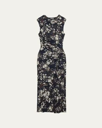 SIMKHAI Acacia Draped Jersey Midi Dress