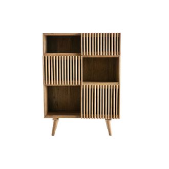 Miliboo Aparador Alto En Mango Con Puertas Correderas Alba