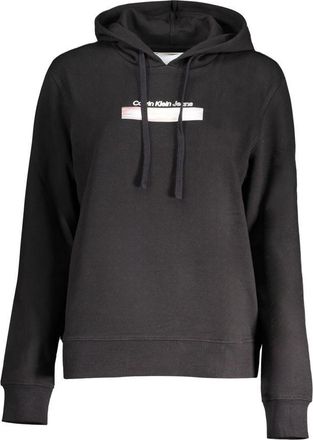 Calvin Klein Womens Graphic Hoodie Relaxed Fit - Dark Grey Cotton - Size X-Large