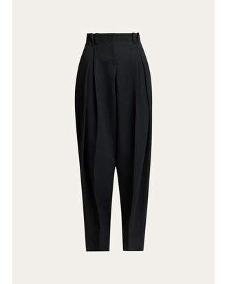 Givenchy Silk Pants with Inverted Pleats