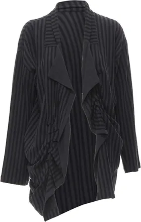 Comme Des Gar&ccedil;ons Comme des Garcons striped wool draped front jacket