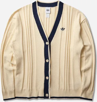 adidas Women s Cable Knit Cardigan Warm Vanilla