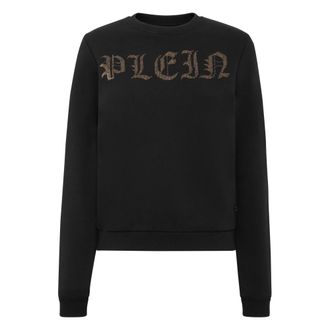 Philipp Plein Sweatshirts, female, Black, Size: L Sweatshirt Roundneck