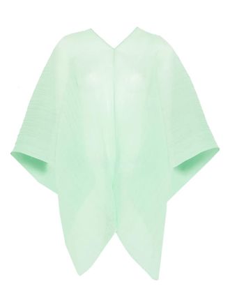 Pleats Please Issey Miyake pleated scarf - Groen