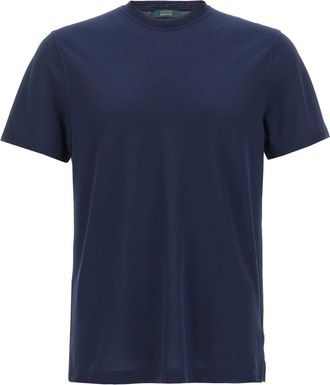 Zanone Heren, Tops, Blauw, Maat: XL Katoen