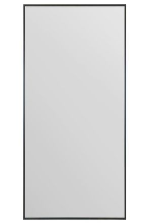 MirrorOutlet Full length Black Aluminium Edged Wall Leaner Mirror 68 X 33 (174CM X 85CM) | Size: 1 Pack