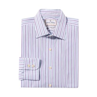 Brooks Brothers Regular Fit katoenen overhemd met Ainsley-kraag - Heren - Zakelijke Overhemden - Blauw - XS - Katoen - Overhemden