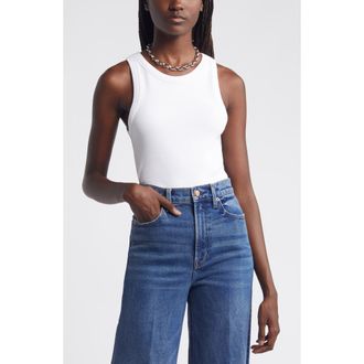 Nordstrom Everyday Cotton Rib Tank in White at Nordstrom, Size X-Small