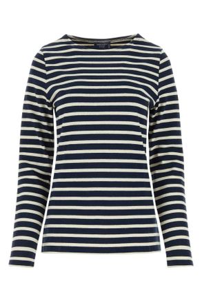 Tシャツ・カットソー SAINT JAMES Embroidered Cotton T-Shirt Saint James Striped embroidered cotton t-shirt | The Fashion