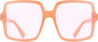 SmartBuy Collection Square Full Rim Plastic Womens Prescription Sunglasses Red Size 54 - SmartBuy Collection
