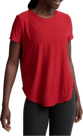 Beyond Yoga On the Down Low T-Shirt in Ruby Rush Heather at Nordstrom, Size Xx-Large