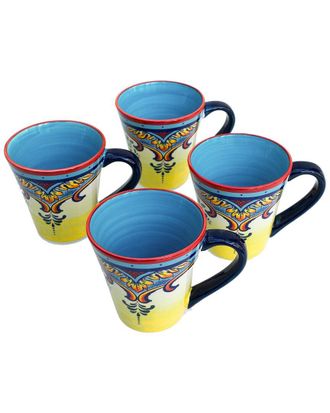 Euroceramica Zanzibar 4Pc Mug Set