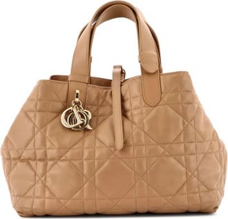 Dior Toujours Macrocannage Quilt Calfskin Medium tote bag - Bruin