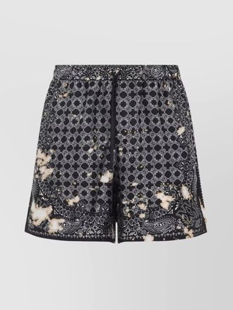 Amiri bleach bandana silk shorts
