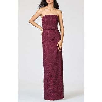 Sachin & Babi Sophia Belted Strapless Gown in Napa at Nordstrom, Size 2