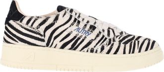 Autry Black Zebra Pony Hair Medalist Sneakers