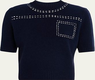 Toccin Kelly Pocket Wool-Cashmere Sweater
