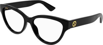 Gucci Cat Eye Zonnebril - Dames - Brillen - Zwart - 55 MM - Accessoires