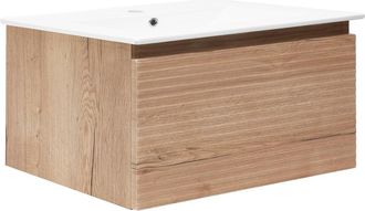 Puma Naturel - Savona Mueble De Ba&ntilde;o Con Lavabo 98x43x44,8, Roble Halifax Mate (savona100dh)