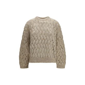 Brunello Cucinelli Beige Mohair Womens Sweatshirt