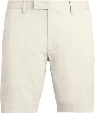 Ralph Lauren Flat Shorts - Heren - Korte Broeken - Beige - W31 - Katoen - Korte Broeken
